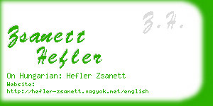 zsanett hefler business card